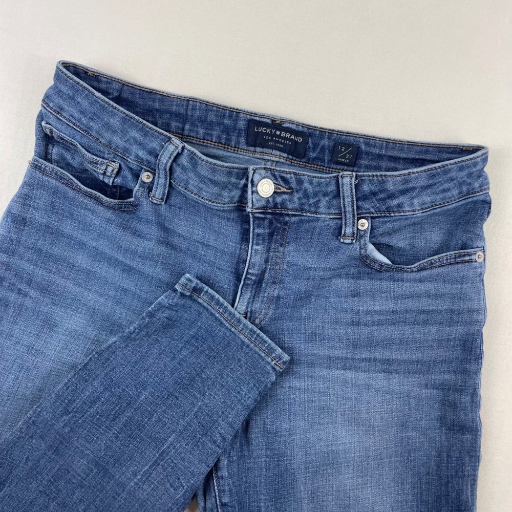 Lucky Brand Lolita Skinny Ankle Jeans Low Rise Medium Wash Blue Size 12/31